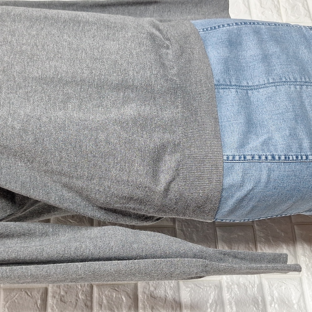 Joseph A Mauve And Grey Color Block Turtleneck Lo… - image 3